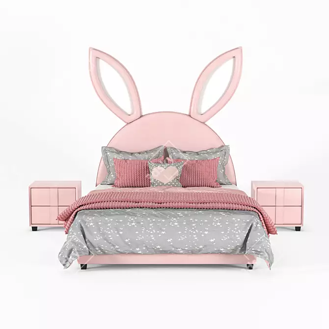 Cozy Bunny Retreat 3D model image 2