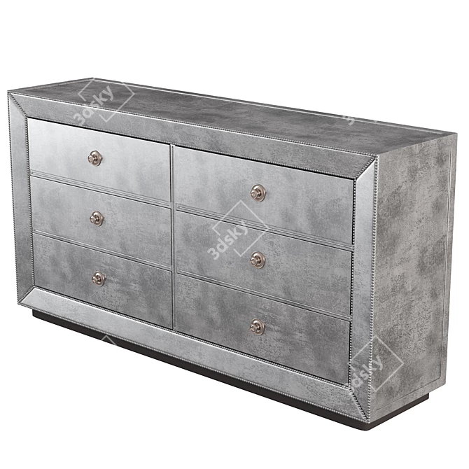 Elegant Oak Chest of Drawers 3D model image 1