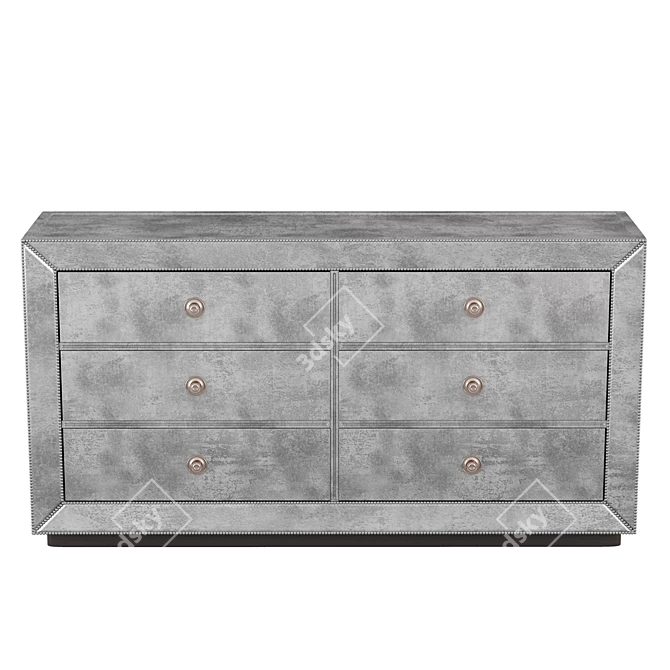 Elegant Oak Chest of Drawers 3D model image 2