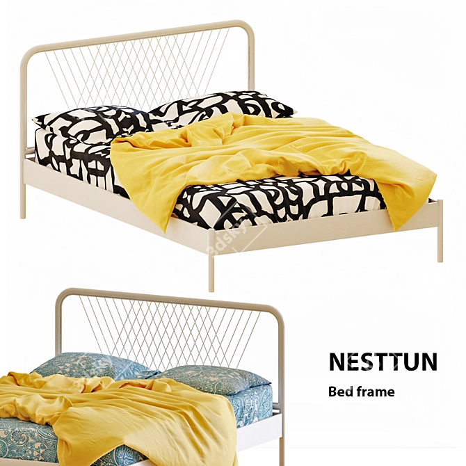 IKEA NESTTUN Bed - Stylish & Modern 3D model image 1