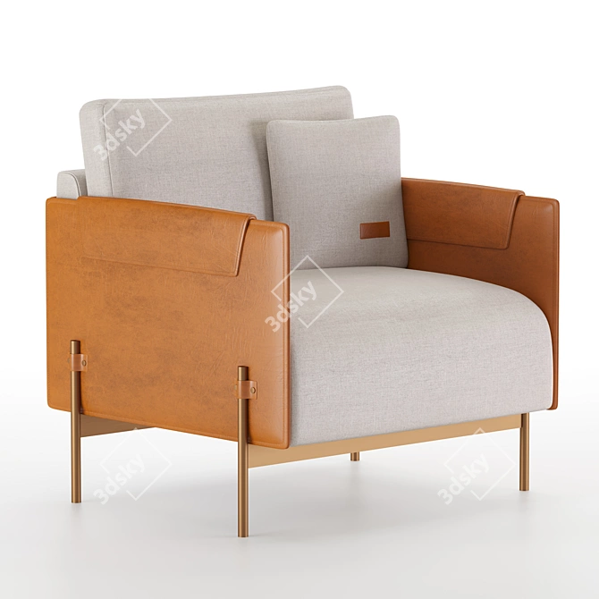 Luxury Aston Martin Inspired Armchair 3D model image 1