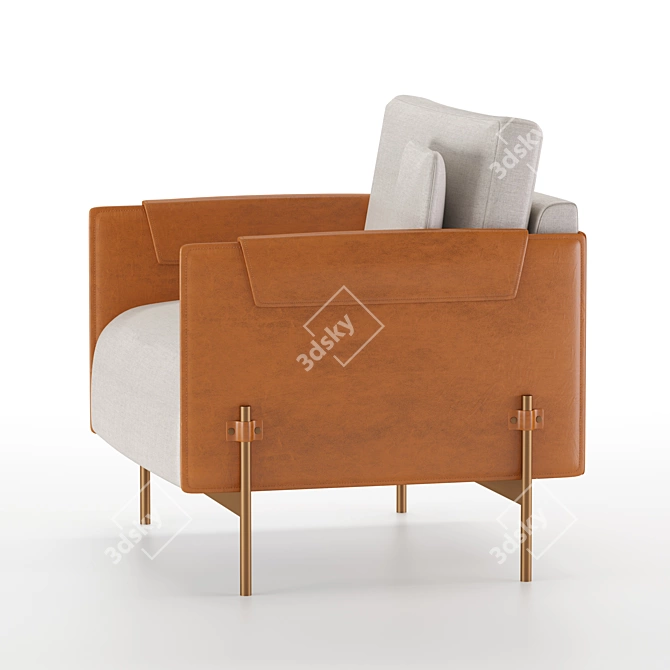 Luxury Aston Martin Inspired Armchair 3D model image 2