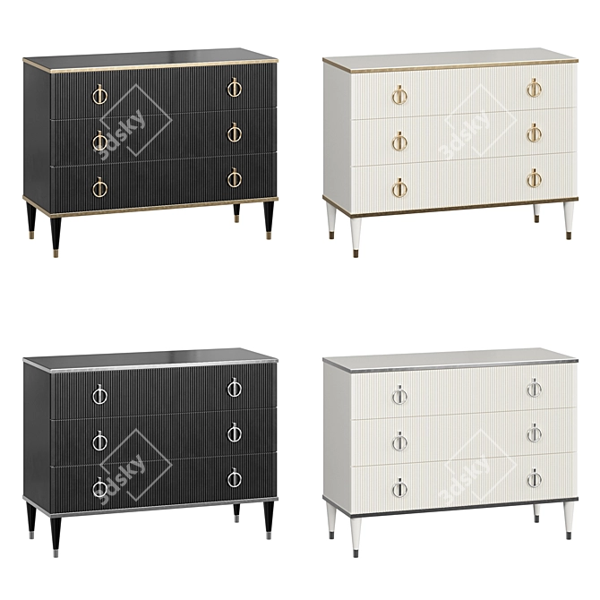 Italian-inspired Rimini Solo Chest of Drawers 3D model image 2