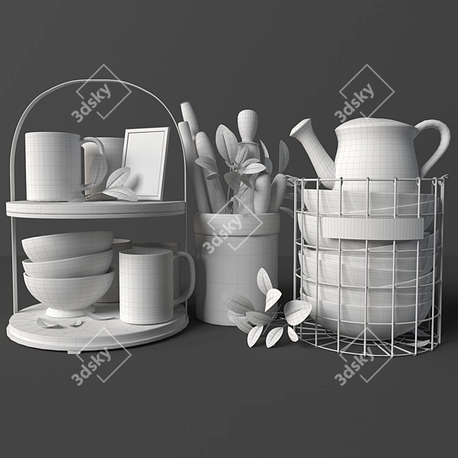 Sleek Kitchen Essentials 3D model image 3