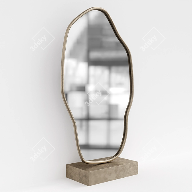 Elegant Mirror Decor 8 3D model image 2