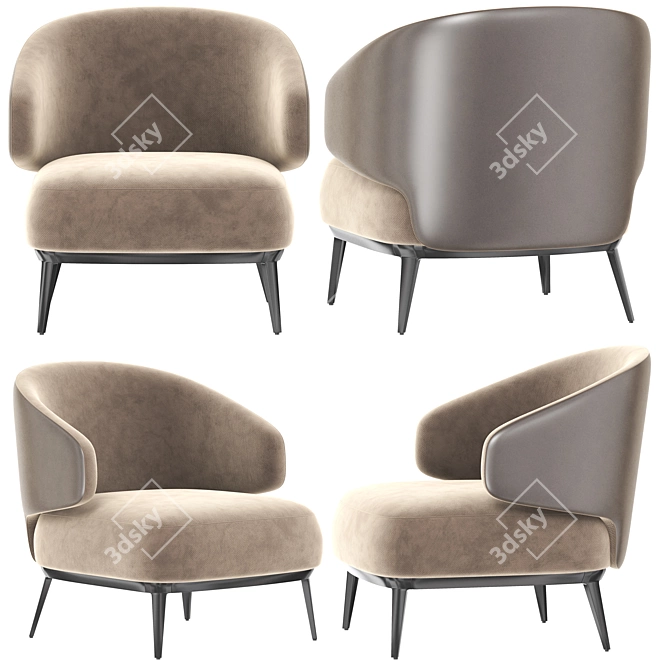 Furman Play F Armchair: Sleek and Stylish Seating Solution 3D model image 3