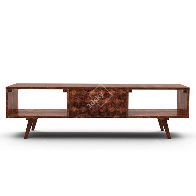 Modern Mango Wood Sideboard by Zara Home 3D model image 1