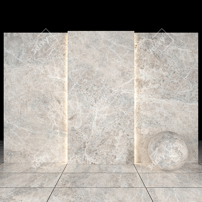 Lizard Gray Marble - Textured Slabs & Tiles 3D model image 2