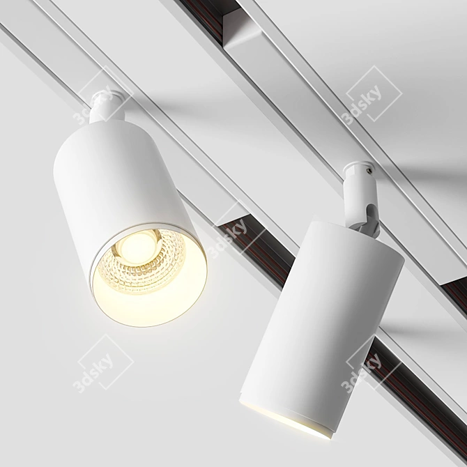 Modern Minimalist LED Track Lighting 3D model image 3