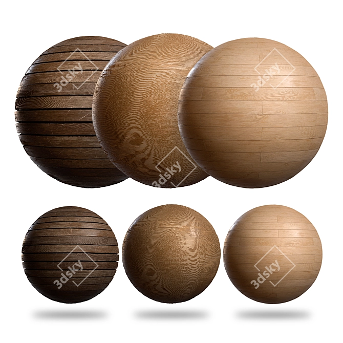 Versatile Wood Textures Set 3D model image 5