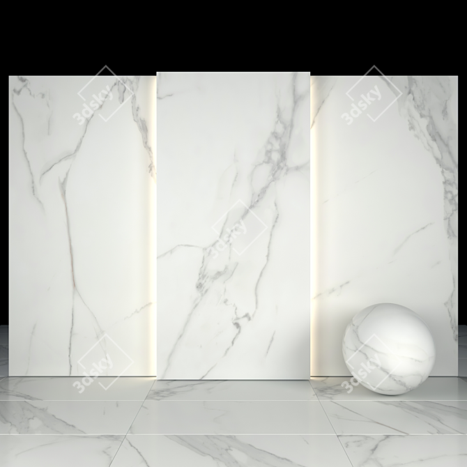 Aesthetic Afyon Marble Slabs 3D model image 2