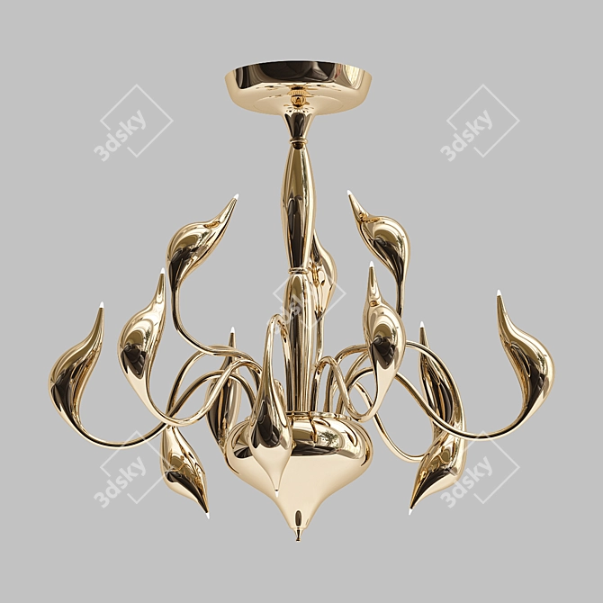 Elegant Hanging Pendant: Lightstar Cigno 3D model image 1