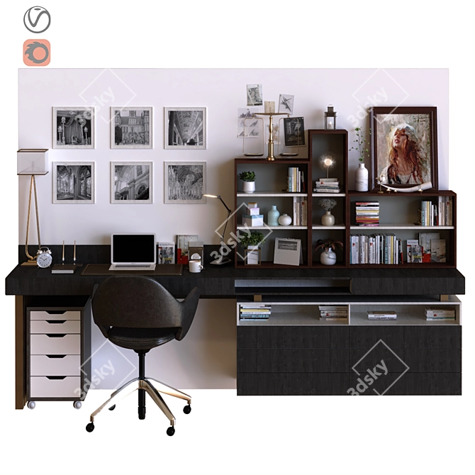 2015 Workplace_015: Efficient, Versatile Office Solution 3D model image 1