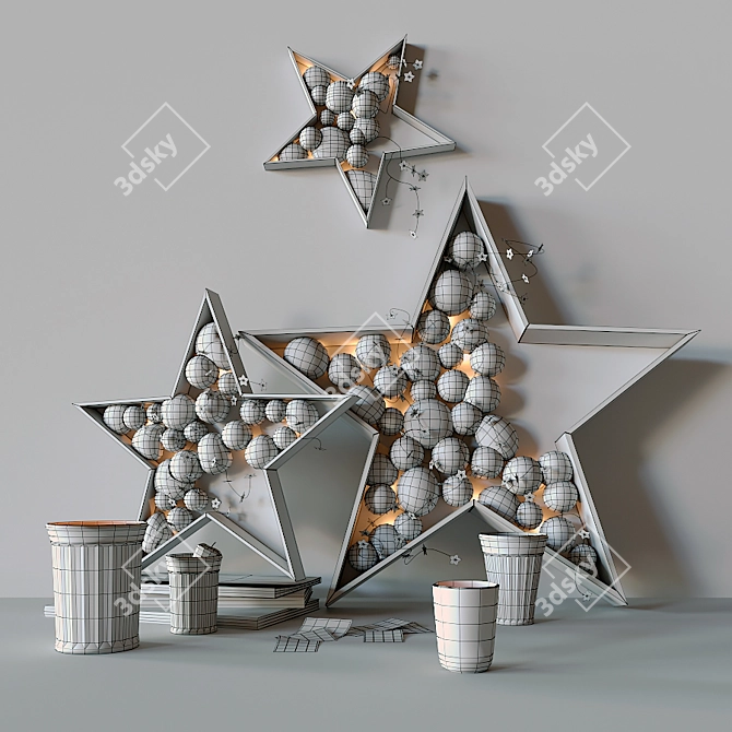 Twinkle Star New Year Decor 3D model image 4