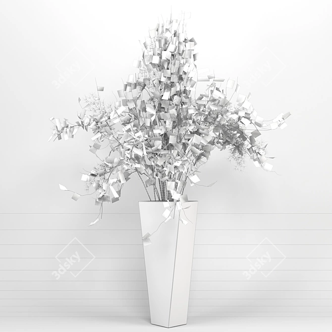  Elegant Eucalyptus Bouquet: Indoor Plant Set 3D model image 3