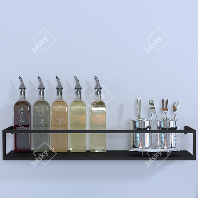 Modern Kitchen Essentials Set 3D model image 5