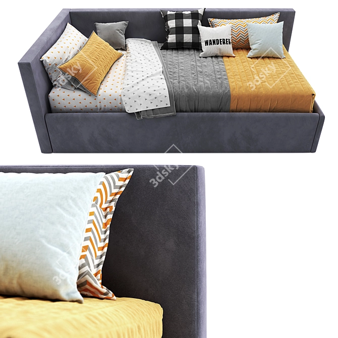 Elena Roveda Flex Bed: Sleek and Stylish Comfort 3D model image 3