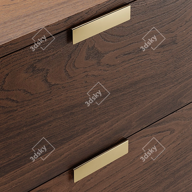 Botello Walnut Chest of Drawers - Stylish & Spacious 3D model image 3