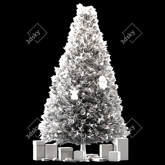 Festive Christmas Tree - 3D Model 3D model image 4