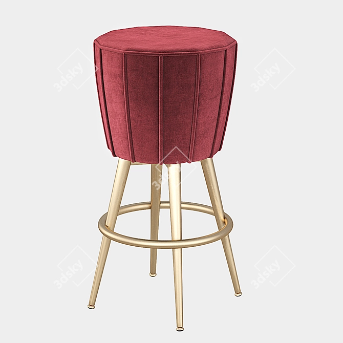 Elegant Eichholtz BOLTON Bar Stool 3D model image 2