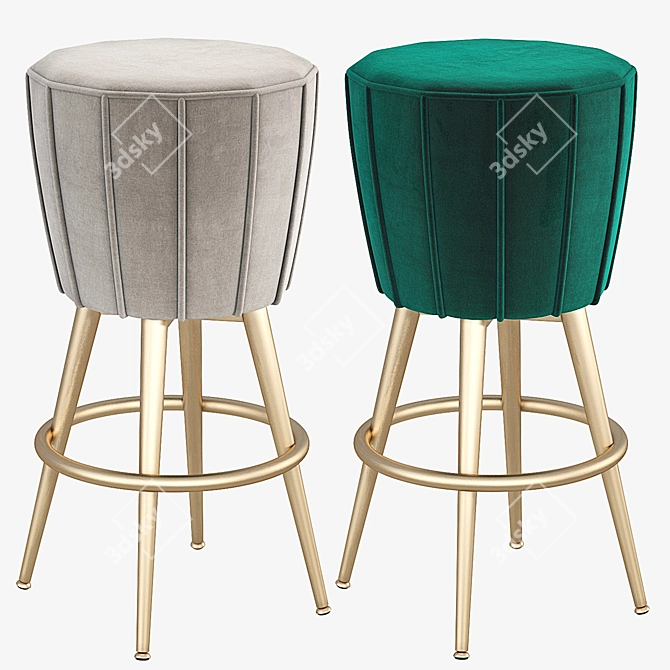 Elegant Eichholtz BOLTON Bar Stool 3D model image 6