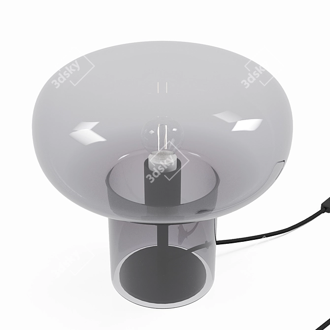 Modern Glass Table Lamp 3D model image 3
