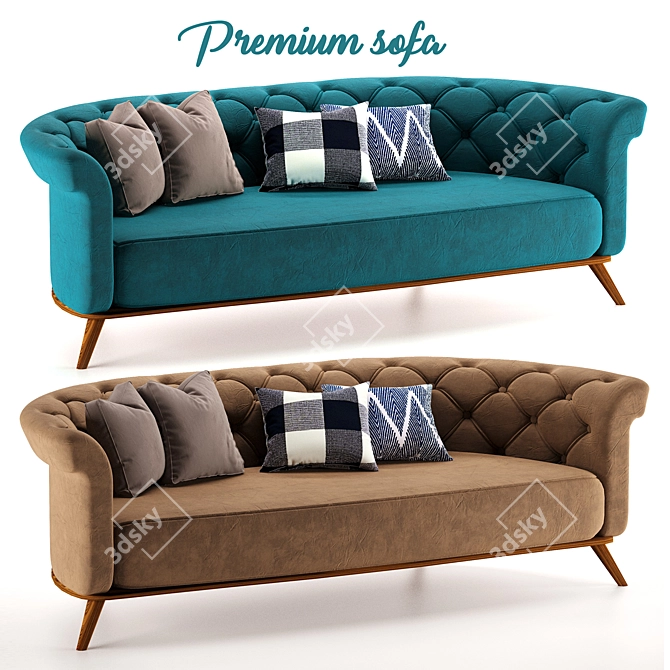 Luxury Modern Sofa 3D model image 1