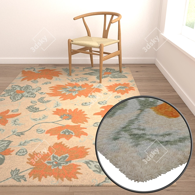 Luxury Carpet Set: High-Quality Textures for Stunning Renders 3D model image 5