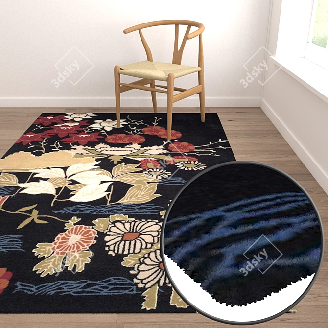 High-Quality Carpet Set with Various Textures 3D model image 5