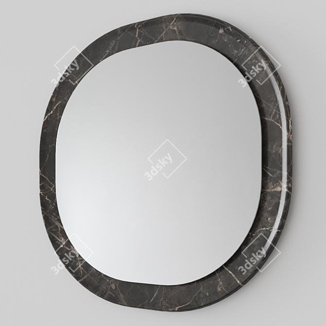 Anima Round Marble Mirror 3D model image 1