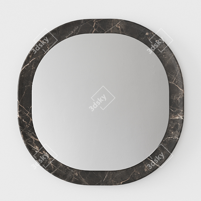 Anima Round Marble Mirror 3D model image 2