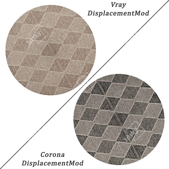 Round Carpets Set: Versatile Designs for Stunning Renders 3D model image 2