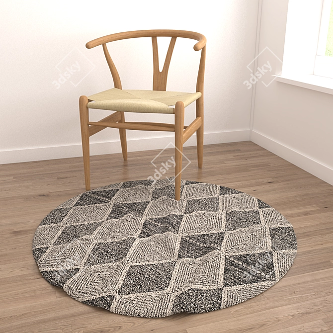 Round Carpets Set: Versatile Designs for Stunning Renders 3D model image 4