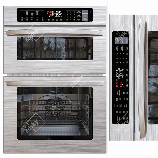LG LWC3063ST Combi Wall Oven 3D model image 1