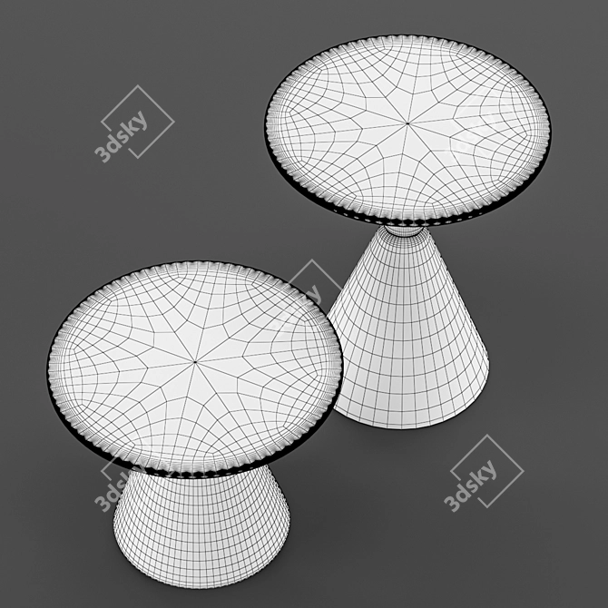 Elegant Sancal Pion Sidetables 3D model image 4