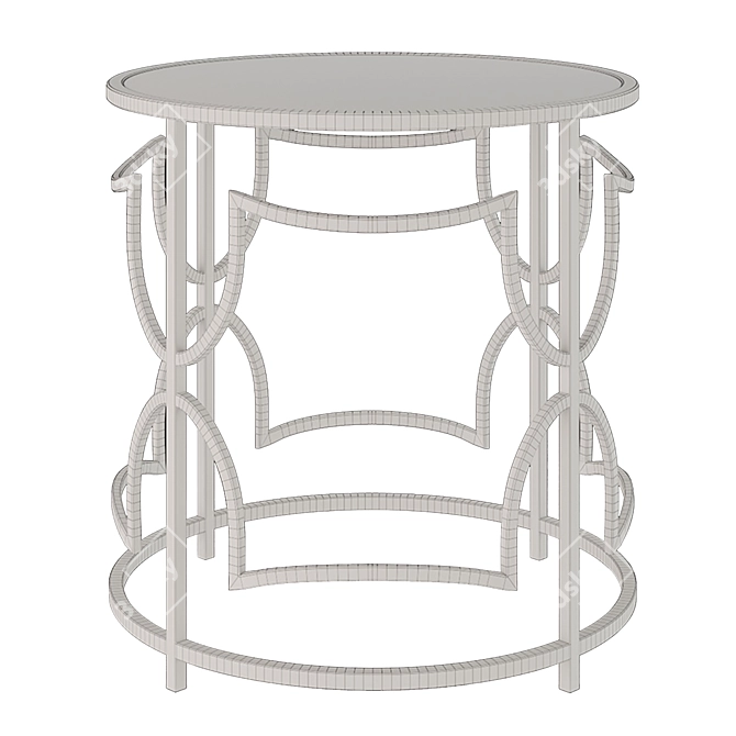 Sophie Circle Side Table: Stylish and Functional 3D model image 2