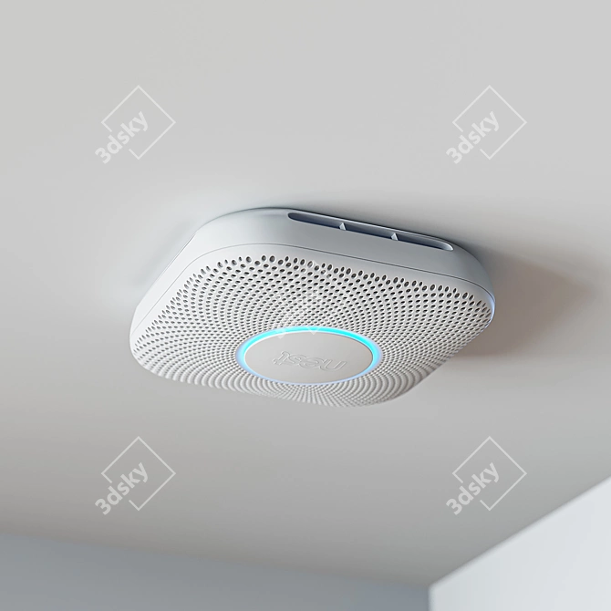 Smoke Detector: Google Nest Protect 3D model image 11