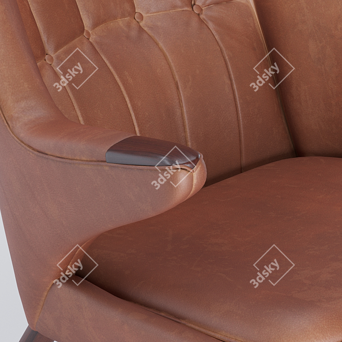 Bear-Paw Leather Armchair - Hans Wagner 3D model image 4