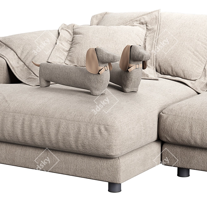 Belmont L Sofa: Sleek and Spacious 3D model image 3