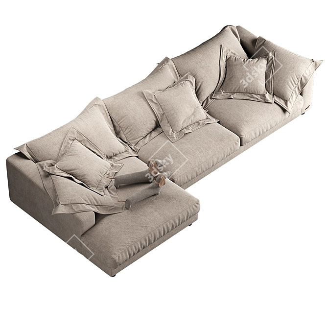 Belmont L Sofa: Sleek and Spacious 3D model image 4