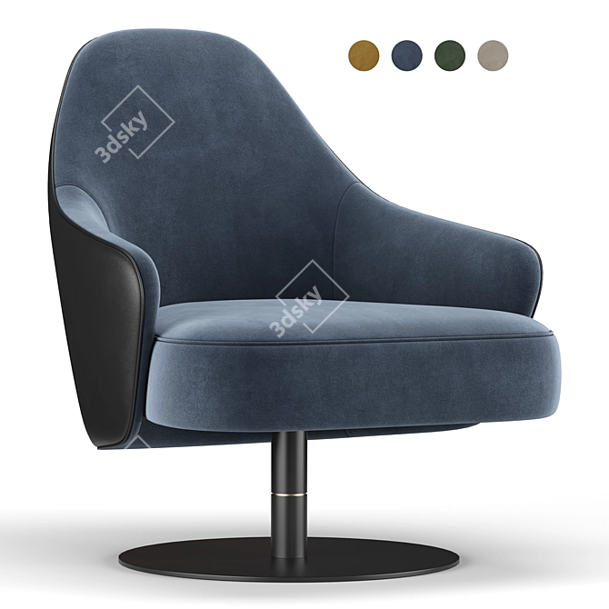Reflex LUDWIG Armchair: Unmatched Comfort 3D model image 1