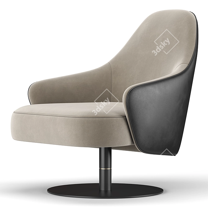 Reflex LUDWIG Armchair: Unmatched Comfort 3D model image 4