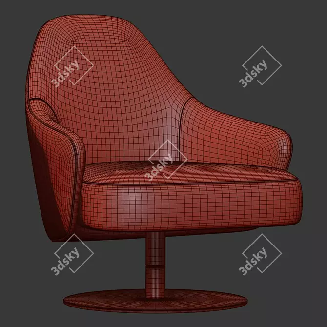 Reflex LUDWIG Armchair: Unmatched Comfort 3D model image 5