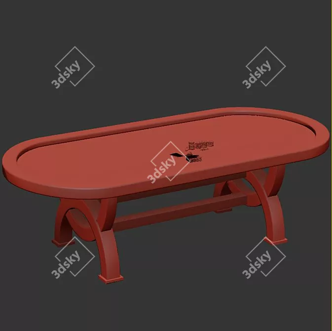 Premium Poker Table Set: Cards, Chips, and 3D Model 3D model image 4