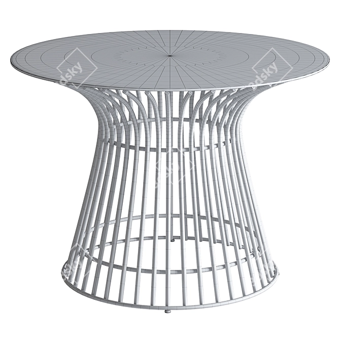 Stylish Platner Coffee Table 3D model image 2