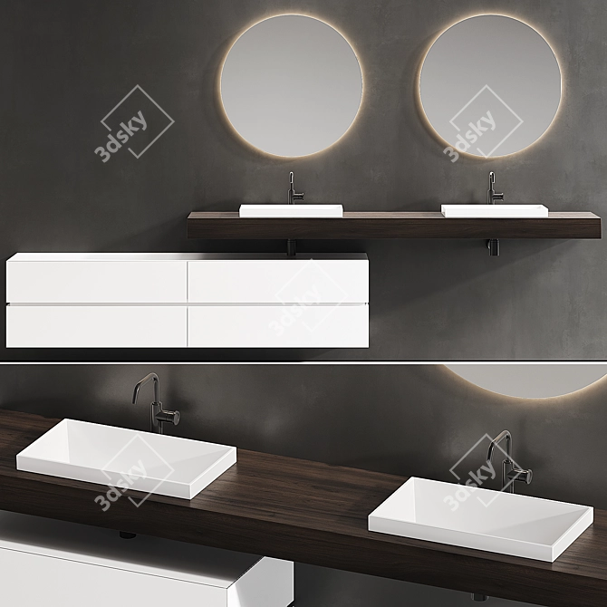 Edone by Agora NIK 004: Elegant Bathroom Vanity 3D model image 1