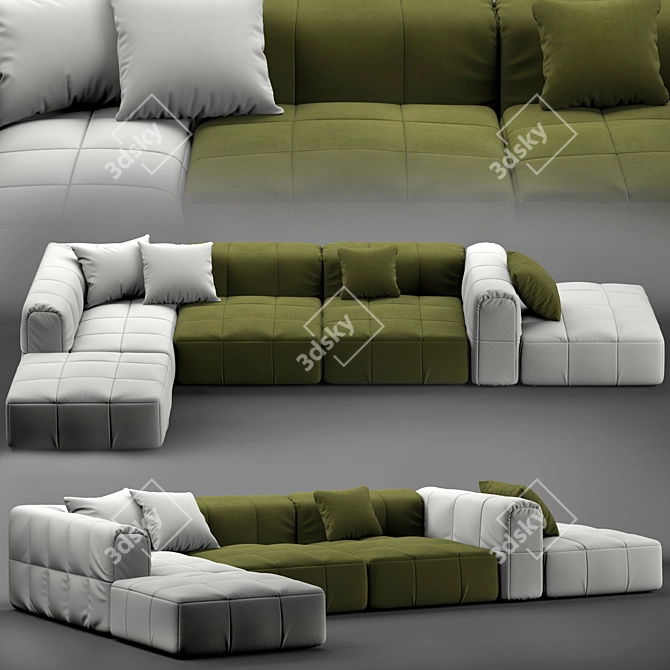 Modern Modular Sofa by Arflex 3D model image 1