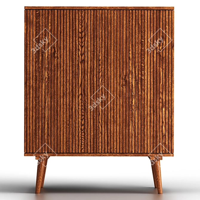 Zara Home Mango Wood Sideboard 3D model image 1