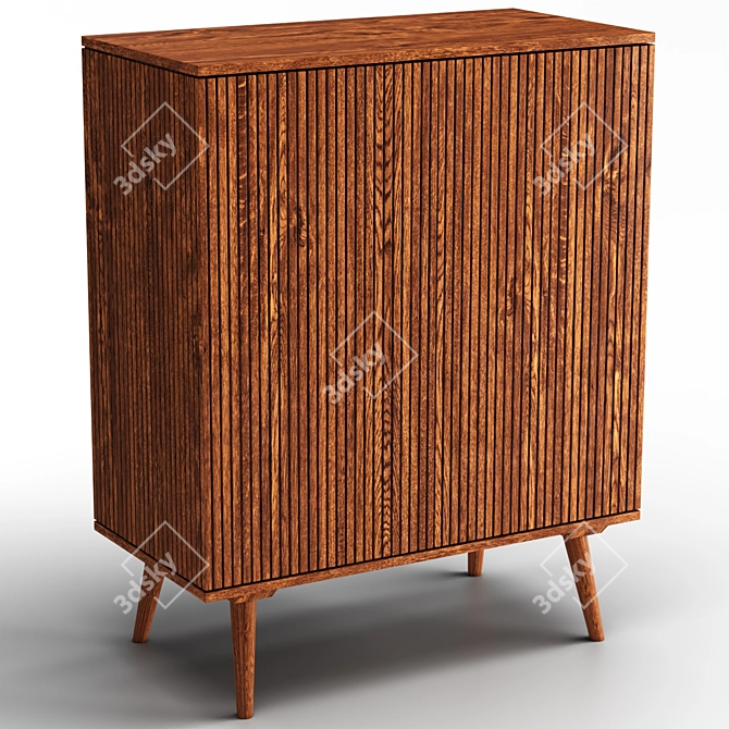 Zara Home Mango Wood Sideboard 3D model image 2