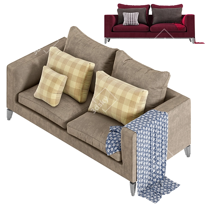 Elegant Andersen Sofa 3D model image 2